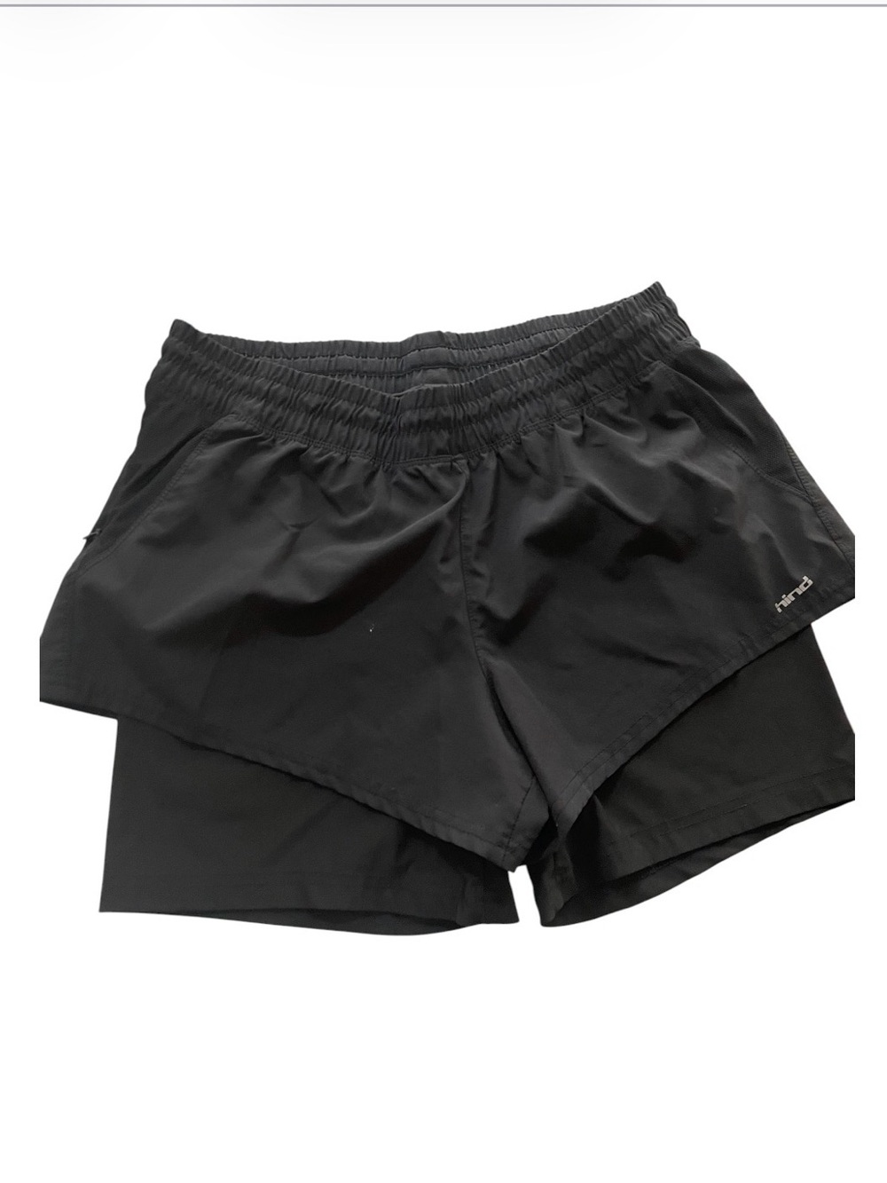 Hind - Women's Black Layered Running Shorts